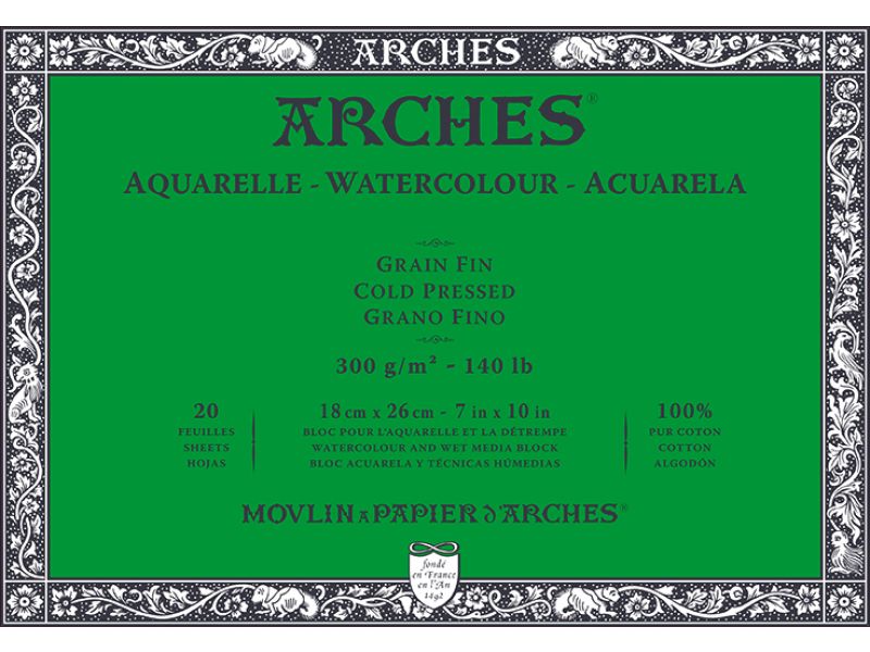 Arches Sulu Boya Defteri 300G 18x26 cm 20 Sayfa Cold Pres