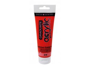 Daler Rowney 120 ML Graduate Akrilik Boya 619 Cadmium orange hue