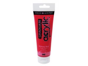 Daler Rowney 120 ML Graduate Akrilik Boya 540 Primary red