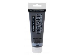 Daler Rowney 120 ML Graduate Akrilik Boya 084 Neutral grey