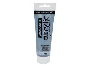 Daler Rowney 120 ML Graduate Akrilik Boya 702 Silver Imit
