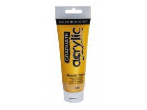 Daler Rowney 120 ML Graduate Akrilik Boya 723 Metallic yellow