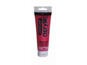 Daler Rowney 120 ML Graduate Akrilik Boya 720 Metallic red