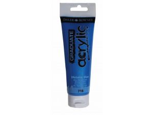 Daler Rowney 120 ML Graduate Akrilik Boya 718 Metallic Blue