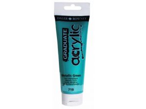 Daler Rowney 120 ML Graduate Akrilik Boya 719 Metallic green