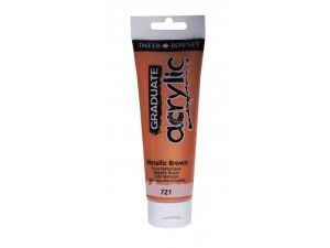 Daler Rowney 120 ML Graduate Akrilik Boya 721 Metallic Brown