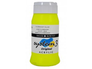Daler Rowney 500 ml System 3 Akrilik 681 Fluorescent Yellow