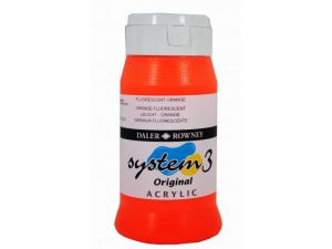 Daler Rowney 500 ml System 3 Akrilik 653 Fluorescent Orange