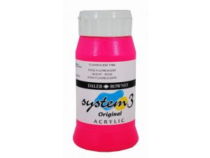 Daler Rowney 500 ml System 3 Akrilik 538 Fluorescent Pink
