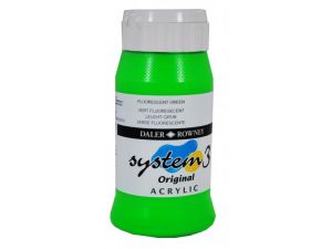 Daler Rowney 500 ml System 3 Akrilik 349 Fluorescent Green