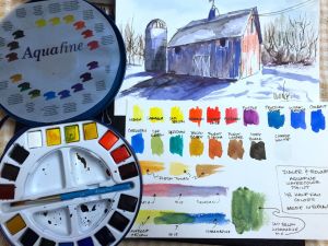 Daler Rowney Aquafine Travel Sulu Boya Set 18 Renk