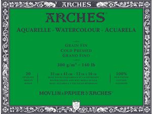 Arches Sulu Boya Defteri 300G 31x41 cm 20 Sayfa Cold Pres