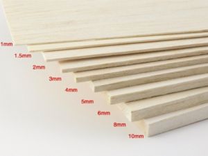 Balsa Levha Tabaka 8mm 10cm * 50cm 4 ADET
