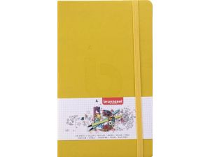 Bruynzeel Çizim Defteri 13X21 CM - 140 GR, 64 ypr Sarı Sert Kapak  (Bullet Journal)