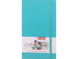 Bruynzeel Çizim Defteri 13X21 CM - 140 GR, 64 YPR. Yeşil  Sert Kapak (Bullet Journal)
