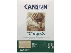 Canson Ca Grain Yellow Ochre  Drawing Paper Çizim Defteri 250GR 30 Syf A4