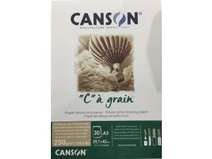 Canson Ca Grain Yellow Ochre Drawing Paper Çizim Defteri 250GR 30 Syf A3