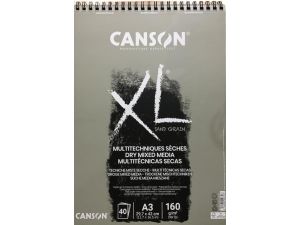 Canson Dry Mixed Media Grey Sand Grain 40SYF 160Gr A3