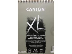 Canson Dry Mixed Media Grey Sand Grain 40SYF 160Gr A3