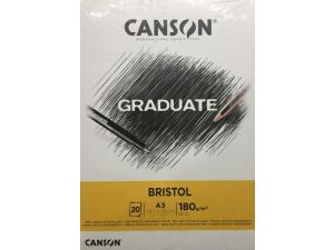 Canson Graduate Bristol Defter  180gr 20 Sayfa  A3