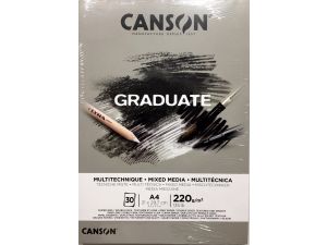 Canson Graduate Mix Media Gri Ton 220g 30 Sayfa A4
