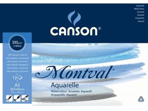 Canson Montval Sulu Boya Defteri 300gR  A3  12 Sayfa