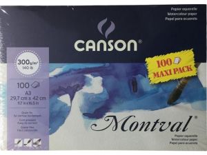 Canson Montval Sulu Boya Defteri  300GR 100 Sayfa A3 