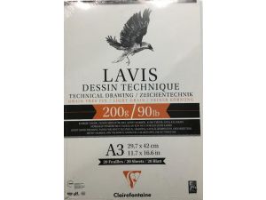 Clairefontaine Lavis Dessin Çizim Defteri   A3 200GR. 20 Yaprak
