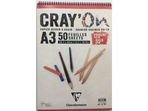 CRAY ON ÇİZİM BLOK A3 120 GR 50 YAPRAK ÜSTTEN SPİRALLİ