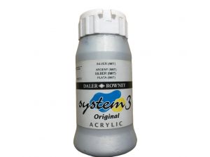 Daler Rowney System 3 Akrilik 500 ml  Silver 702