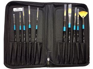 Daler Rowney Aquafine Classic Brush Zip Cases Samur Sentetik Fırça Seti 10lu 