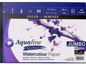 Daler Rowney Aquafine Jumbo Texture  Sulu Boya Defteri 21X29,7 cm 300 gr 50 Sayfa