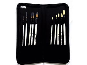 Daler Rowney - Graduate Firça Brush Zip Case 10 Brushes Long Handled