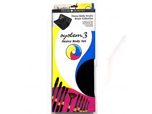 Daler Rowney System 3 Brush Heavy Body Zip Cases Uzun Saplı Sentetik Fırça 10lu 