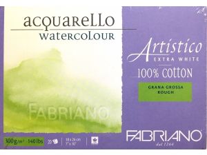 FABRİANO ARTİSTİCO EXTRA WHİTE SULU BOYA BLOĞU ROUGH 300G 18X26 20 SAYFA