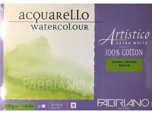 FABRİANO ARTİSTİCO EXTRA WHİTE SULU BOYA BLOĞU ROUGH 300G  26X36cm 20 SAYFA