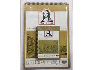 MONO LİSA Eskiz Defteri Kraft Telli A5 120g 50 yp 