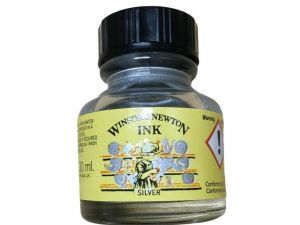 Winsor&Newton Drawing Ink Çizim Mürekkebi 30ml Silver 617 