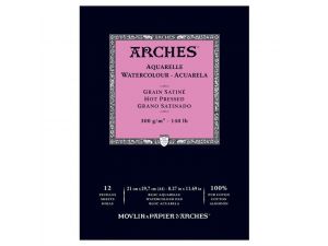 Arches Sulu Boya Defteri Hot Pres 300G 21X29,7CM 12 Sayfa