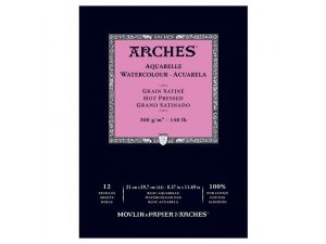 Arches Suluboya Defteri Hot Pres 300G 21X29,7CM 12 Sayfa