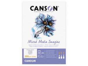 Canson Mix Media Imagine Çok Amaçlı Defter 200G/M 50 Sayfa A3