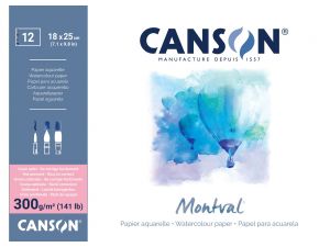 Canson Montval Sulu Boya Defteri 300gr  18X25 12 Sayfa