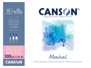 Canson Montval Sulu Boya Defteri 300gR  A3  12 Sayfa