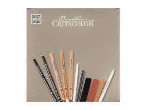 CretaColor Passion Box Drawing Set Premium Çizim Seti Ahşap Kutu 25 Parça 40041