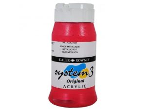 Daler Rowney System 3 Akrilik 500 ml Metalik Kırmızı 720 