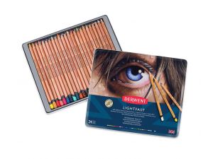 Derwent Lightfast  Kuru Boya Seti 24 lü Teneke Kutu