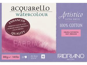 Fabriano Artistico Extra White Sulu Boya Bloğu Hot Pres  300g 26x36 20 Sayfa