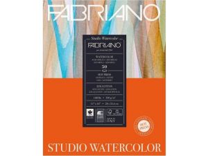 Fabriano Suluboya Defteri Studio Watercolor 300gr 22,9x30,5cm 50 Sayfa %25 Pamuk  Hot Pres 