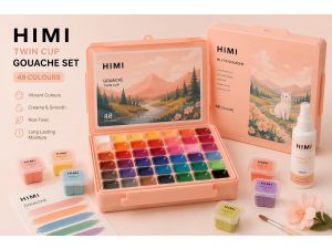 Himi Twin Cup Guaj Boya Seti 48 Renk - Şeftali + HIMI Sprey Nemlendirici – 100 ml