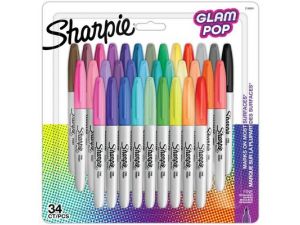 SHARPIE PERMANENT SET FINE 34 LÜ GLAM POP 2198891